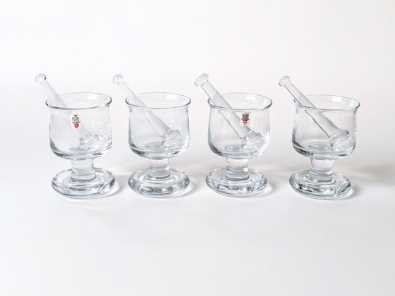 Image 1 of Set de 4 verres à grog | Holmegaard Denmark | 1970's