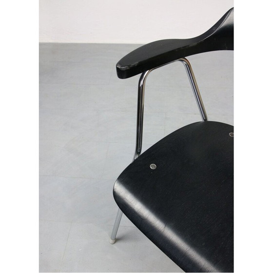 Image 1 of Paire de chaises de salle à manger vintage 4455 noires par Niko Kralj