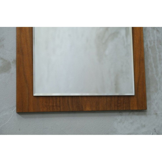 Image 1 of Miroir mural minimaliste en teck, Mid Century, 1970