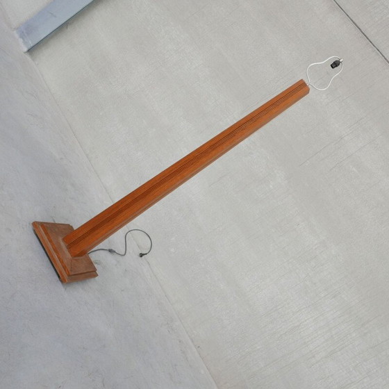 Image 1 of Lampadaire vintage art déco en chêne, France 1930