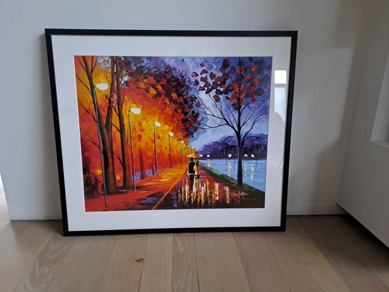 Image 1 of Peinture "Alley By The Lake" Récréation originale peinte par Leonid Afremov