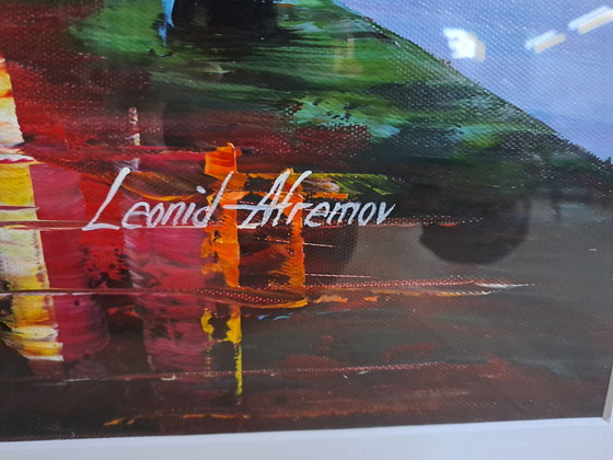 Image 1 of Peinture "Alley By The Lake" Récréation originale peinte par Leonid Afremov