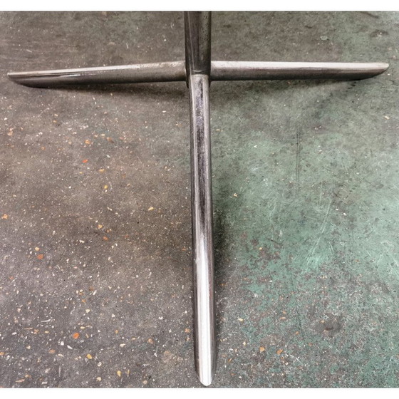 Image 1 of Tables d'appoint vintage rondes avec plateau en bois