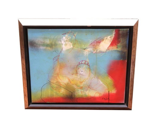 Peinture • Sin Título • Carlos Méndes • Abstraction Réaliste • Art Contemporain • 1970