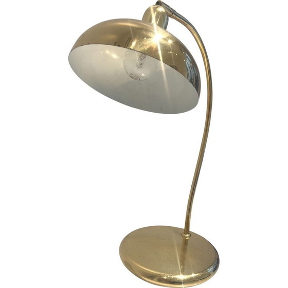 Image 1 of Lampe de table vintage en laiton doré, 1970