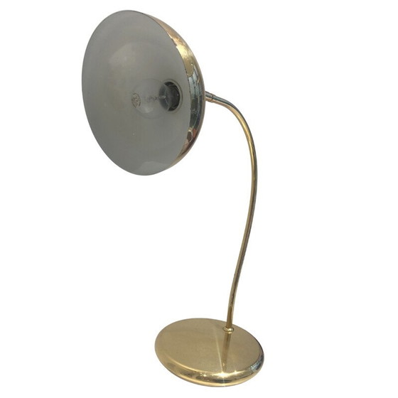 Image 1 of Lampe de table vintage en laiton doré, 1970