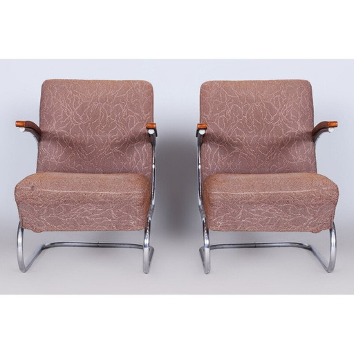 Paire de fauteuils vintage pour Mücke et Melder, Tchécoslovaquie 1930