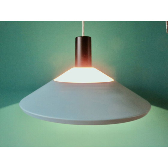 Image 1 of Suspension vintage en métal bleu par Louis Poulsen, Danemark 1960