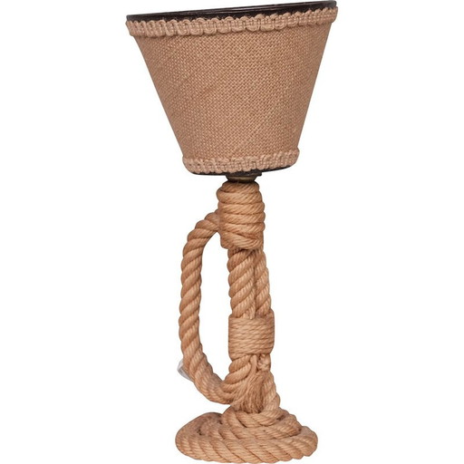 Lampe de table vintage en corde, France 1960