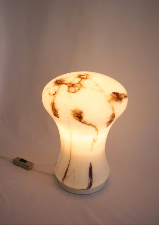 Lampe de table en verre opale par Ivan Jakes, 1970's