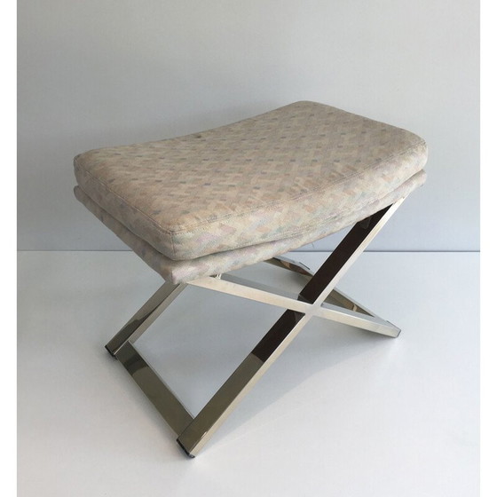 Image 1 of Tabouret vintage en chrome 1970