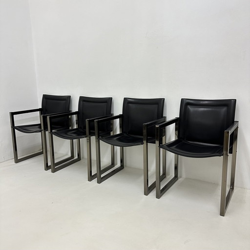 Ensemble de 4 chaises de salle à manger Arrben, 1980S