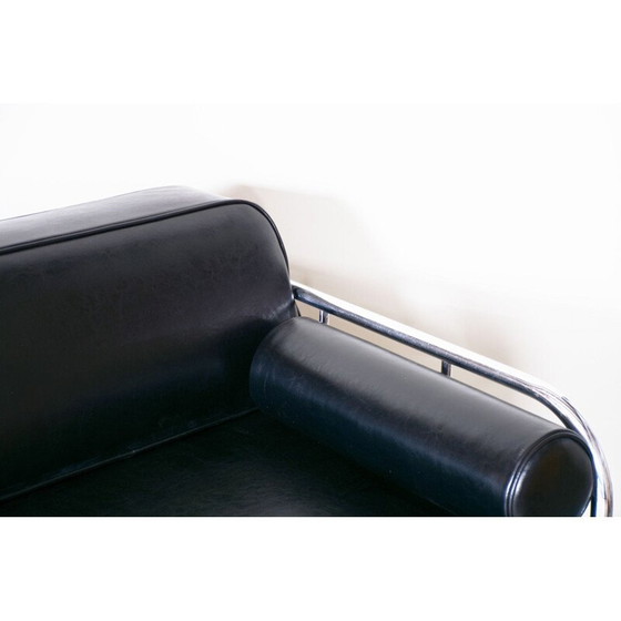 Image 1 of Canapé vintage en cuir noir Vichr & Co, années 1930