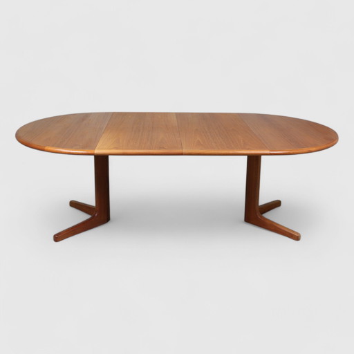 Table de salle à manger ronde extensible - Design danois Korup Stolefabrik 1960s