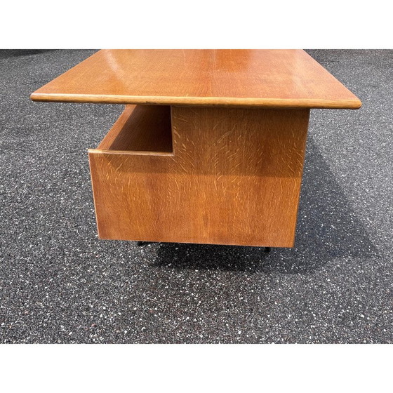 Image 1 of Bureau vintage en chêne massif par Louis Paolozzi pour Guermonprez, 1950s