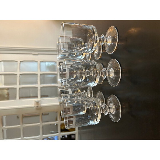 Image 1 of Ensemble de 9 verres à pied vintage, 1950