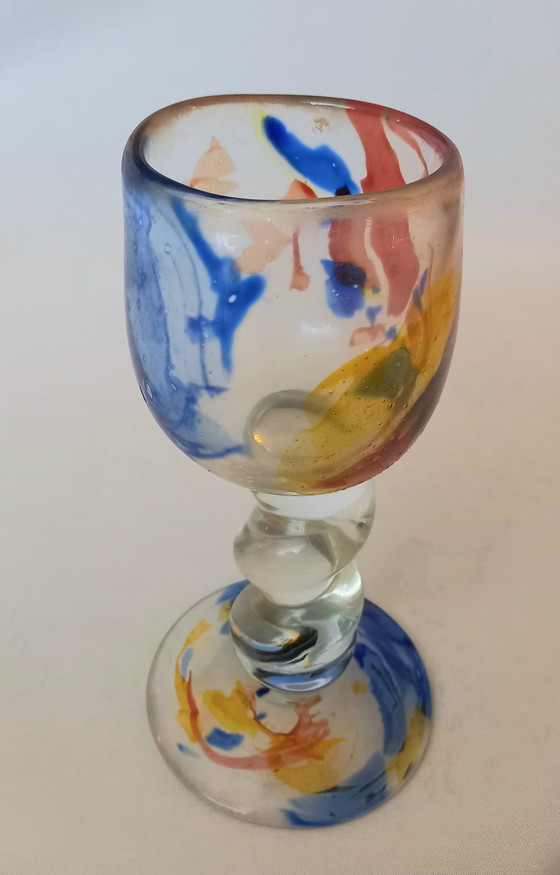 Image 1 of Par l'artiste verrier Bernard Heesen.3 Verres Unica.