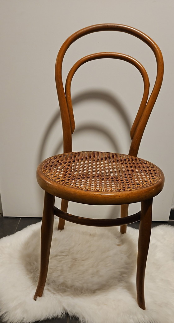 Image 1 of Chaise de bistrot originale Thonet n° 14 - avec cachet