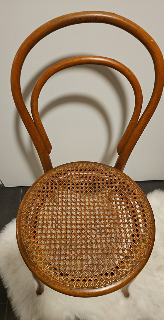 Image 1 of Chaise de bistrot originale Thonet n° 14 - avec cachet