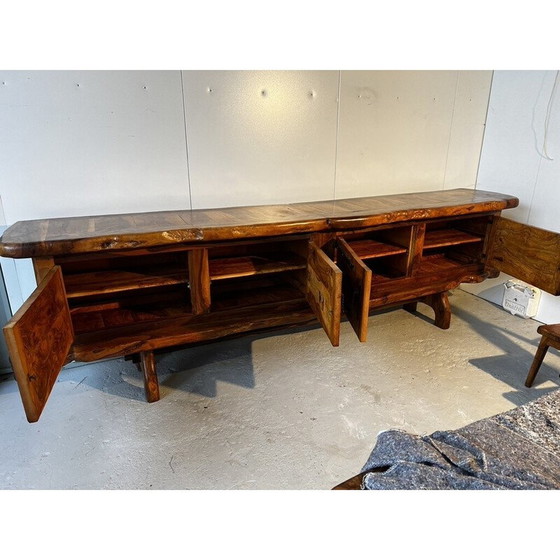 Image 1 of Buffet vintage en bois d'olivier massif pour La Maison Skela, France 1960