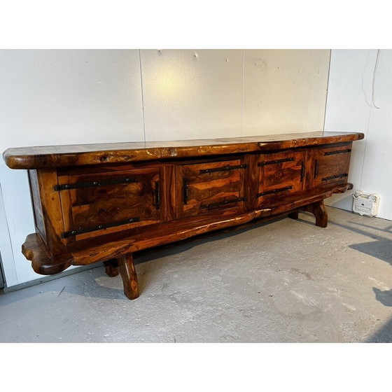 Image 1 of Buffet vintage en bois d'olivier massif pour La Maison Skela, France 1960
