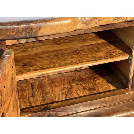 Image 1 of Buffet vintage en bois d'olivier massif pour La Maison Skela, France 1960