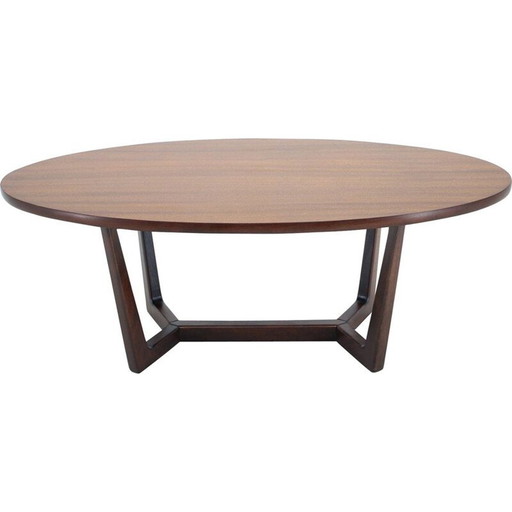 Table de conférence vintage en chêne par Dřevotvar, Tchécoslovaquie 1960