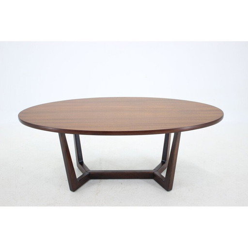 Table de conférence vintage en chêne par Dřevotvar, Tchécoslovaquie 1960