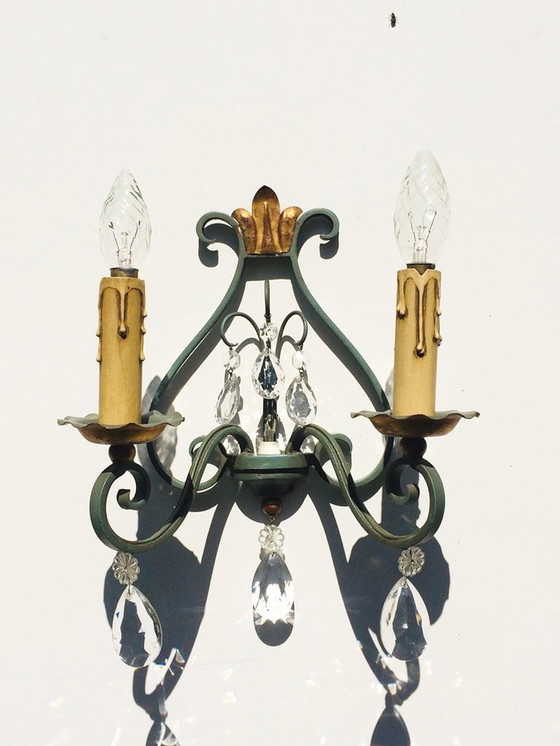 Image 1 of Paire d'appliques vintage 50S style néoclassique