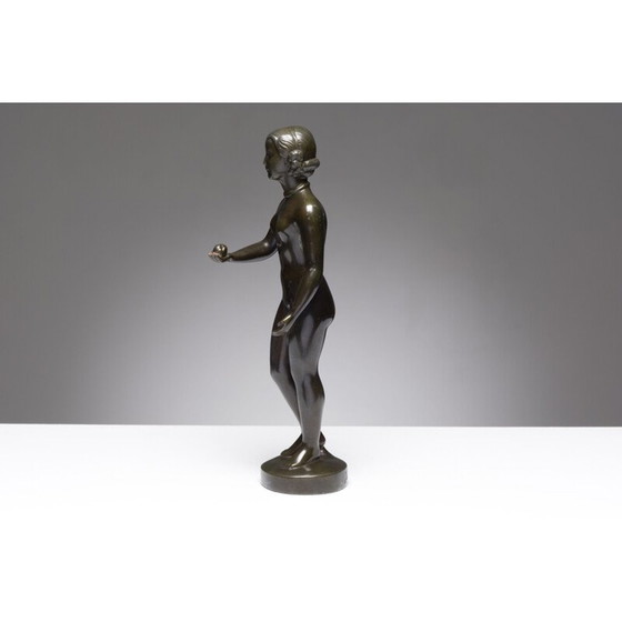 Image 1 of Figurine vintage en métal disko par Just Andersen, Danemark 1930