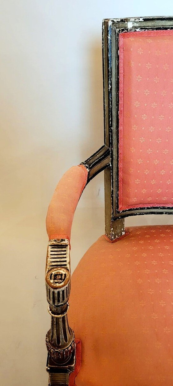 Image 1 of  Paire de fauteuils directoriaux - Patine dans les tons verts