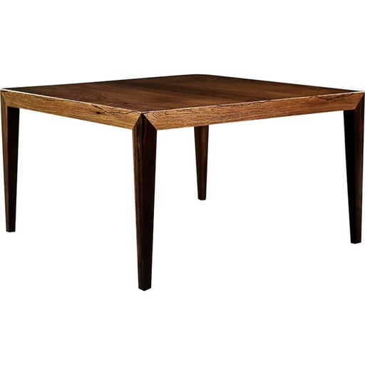 Table basse vintage scandinave en bois de rose par Severin Hansen pour Haslev Møbelfabrik, 1960s