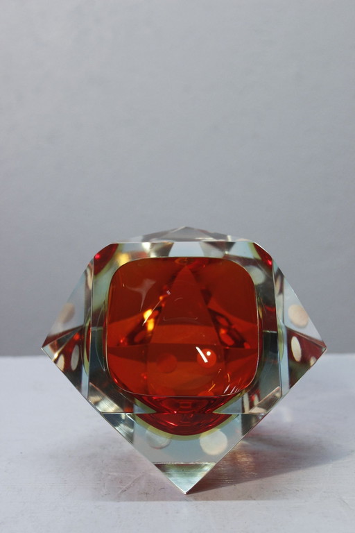 Cendrier Diamant Sommerso Murano Italie 1970S 