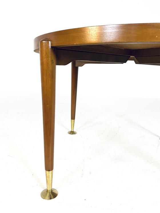 Image 1 of Table basse en teck et laiton '60