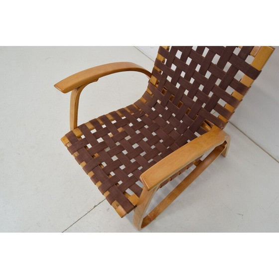 Image 1 of Fauteuil vintage en hêtre par Jan Vaněk, Tchécoslovaquie années 1930