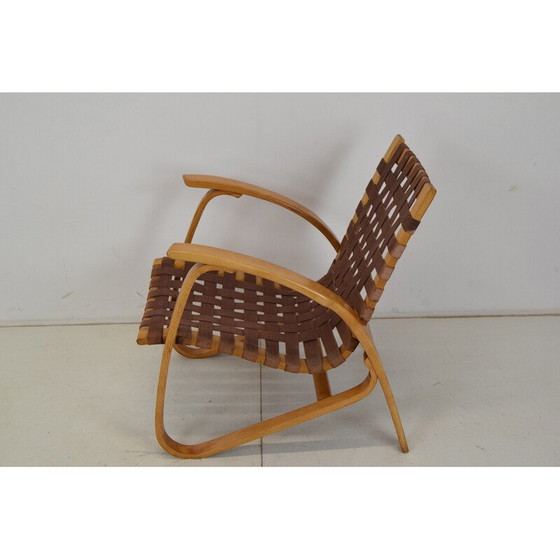 Image 1 of Fauteuil vintage en hêtre par Jan Vaněk, Tchécoslovaquie années 1930