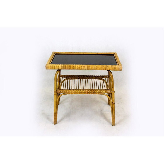 Image 1 of Ensemble de salon en rotin vintage, Tchécoslovaquie, années 1960