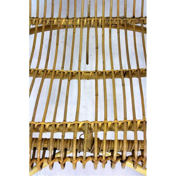 Image 1 of Ensemble de salon en rotin vintage, Tchécoslovaquie, années 1960