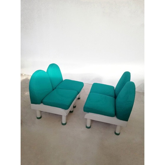 Image 1 of Ensemble de 4 fauteuils italiens vintage, 1980