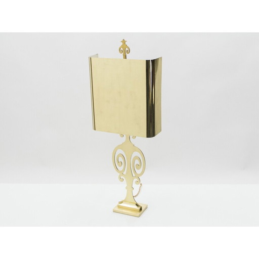 Lampe vintage en laiton pour Maison Charles, 1970