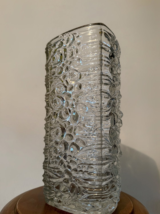 Image 1 of Vase Verre Pressé Peceny Années 70