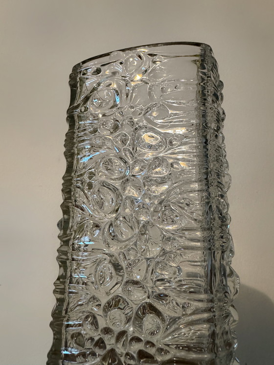 Image 1 of Vase Verre Pressé Peceny Années 70