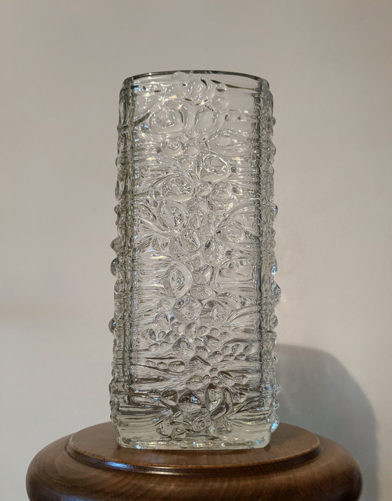 Image 1 of Vase Verre Pressé Peceny Années 70