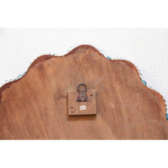 Image 1 of Miroir vintage en verre bleu clair, Italie 1940