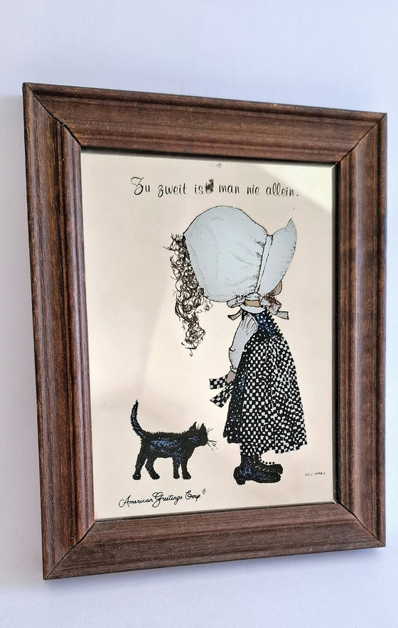 Image 1 of Petit miroir vintage avec cadre en bois