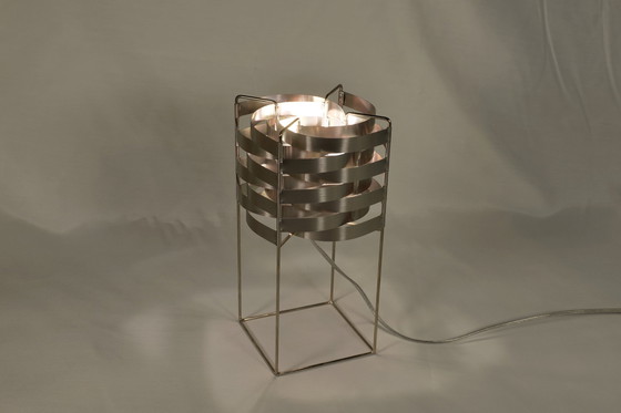 Image 1 of Lampe de table "Ganymede" argentée par Max Sauze pour LIGNE SAUZE