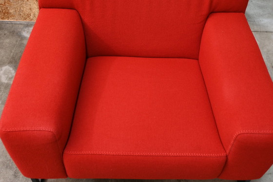 Image 1 of Fauteuil Leolux Adartne Design en tissu rouge