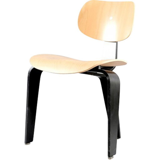 Chaise d'appoint vintage SE42 en hêtre par Egon Eiermann pour Wilde et Spieth, Allemagne 1959