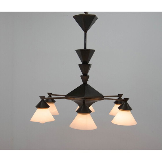 Image 1 of Lustre cubiste vintage de Franta Anyz, années 1920