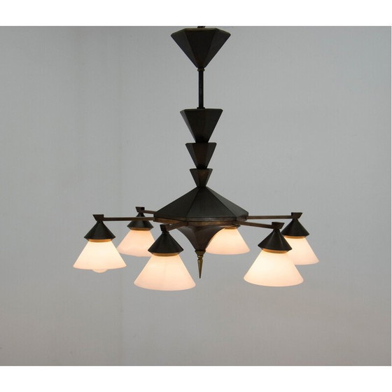 Image 1 of Lustre cubiste vintage de Franta Anyz, années 1920